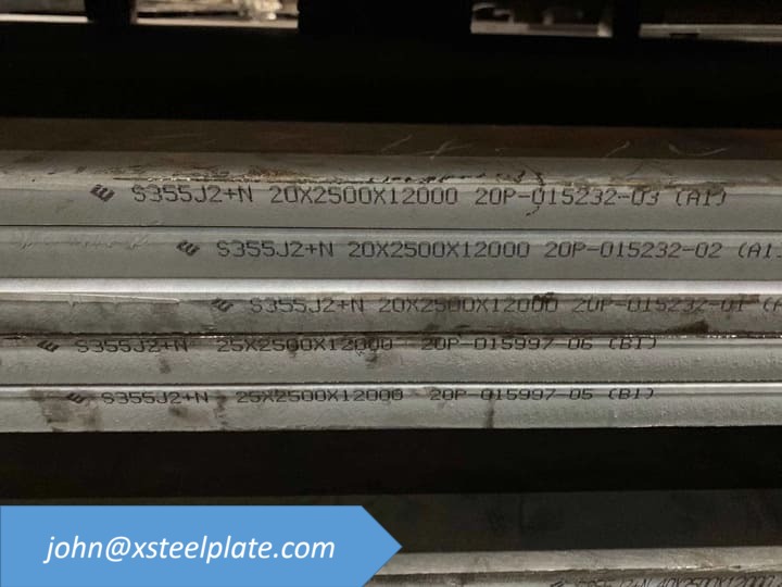 Hot rolled steel plate S355JR+AR,S355J0,S355J2+AR,S355J2+N,S355N,S355NL structural materials