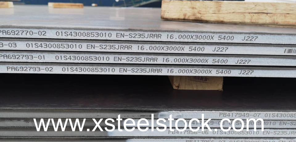 Structural steel plate S235JR in EN 10025-2 specification stock available