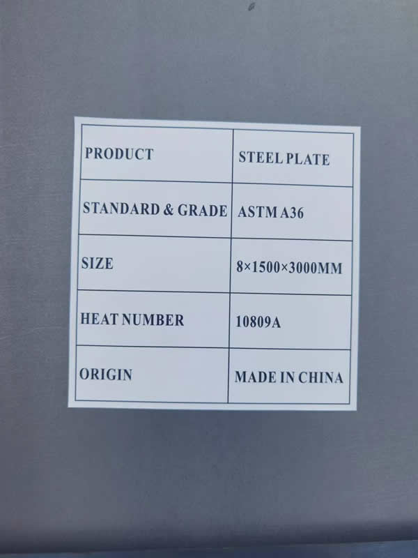 8×1500×3000MM A36 steel plate cutted sheet